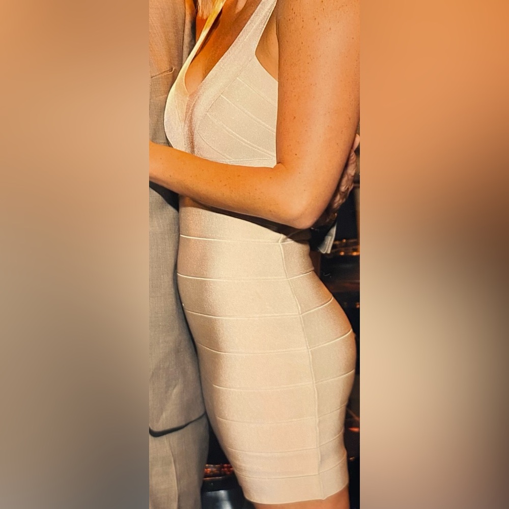 Bebe Bandage V-Neck Dress